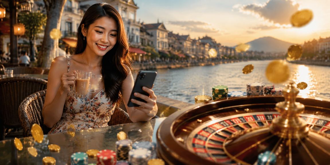 Pemain meja roulette kasino langsung di Ipoh menikmati suasana permainan tempatan