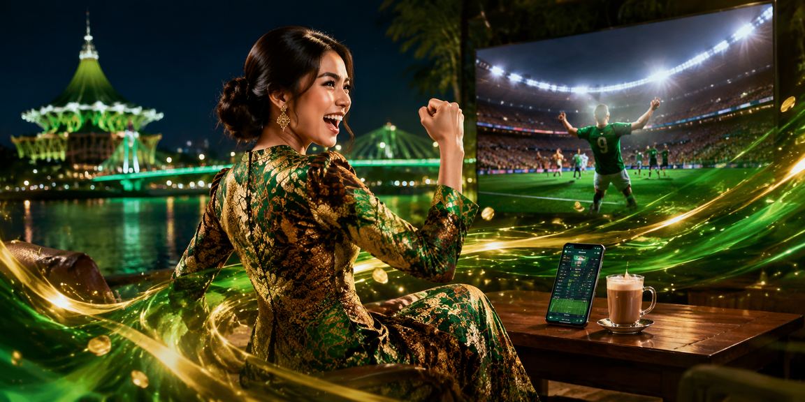 Pemain slot menerima bonus rebat di Kuching dengan pakaian batik tempatan